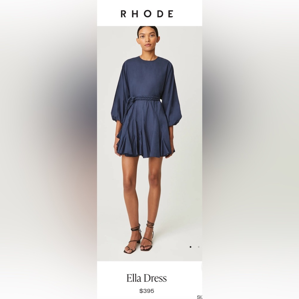 NWOT RHODE Ella Dress M  Navy